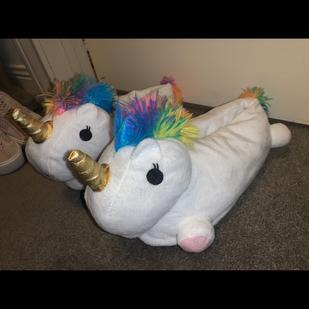 Unicorn slippers/shoes worn 2